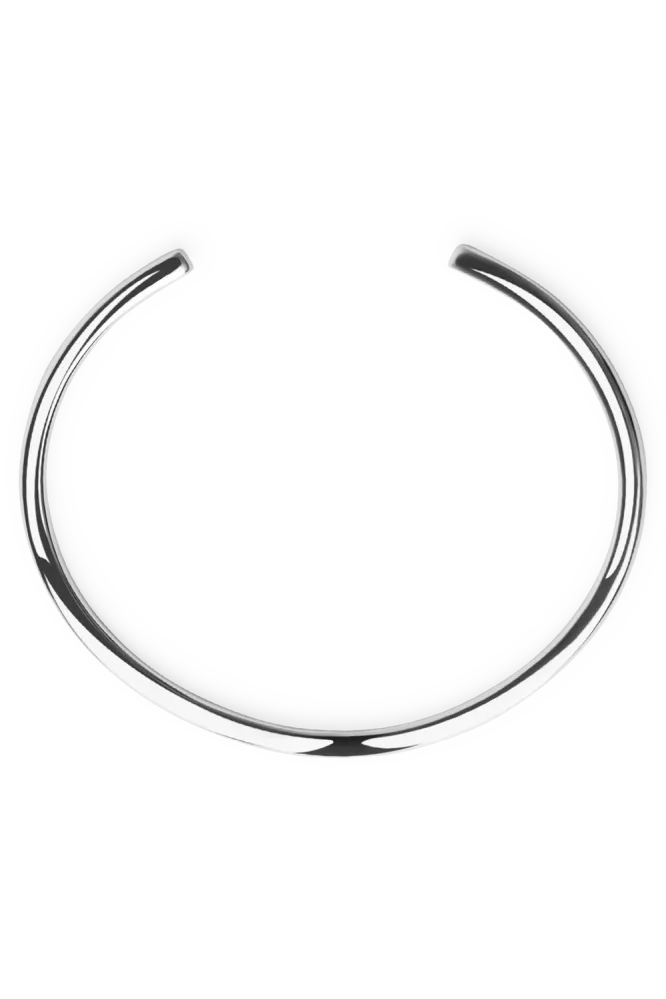 Thin Bangle Bracelet, Silver