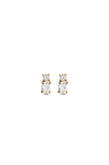 Hovedbilde Oval Cut Duo Stud, Gold