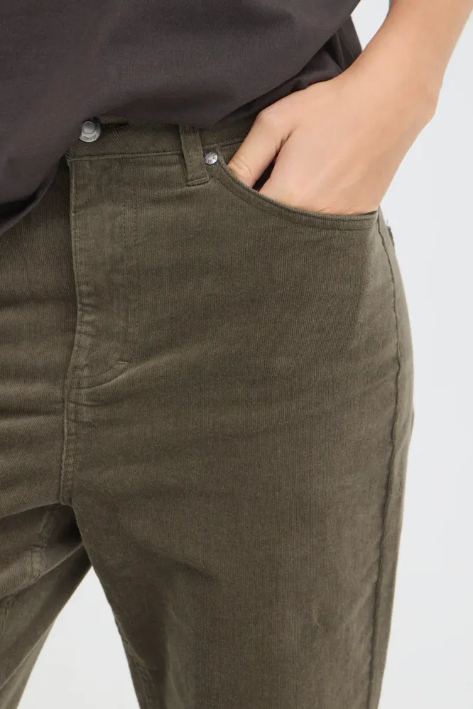 Sally UHW Pant Bootcut, Grape Leaf