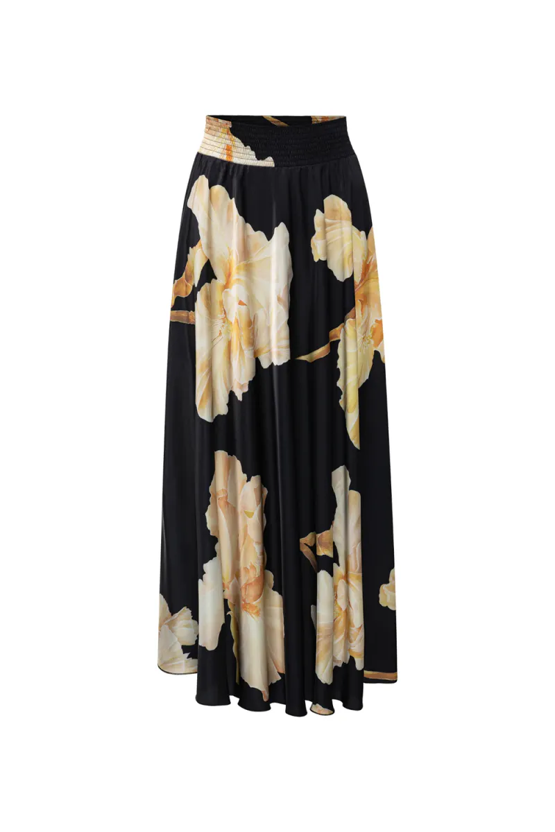 Savannah Skirt, Gold Maxi Flower