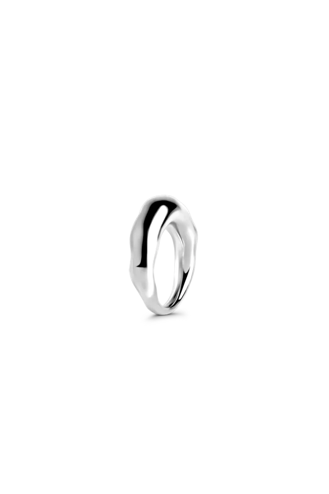Arc Melt Ring, Silver