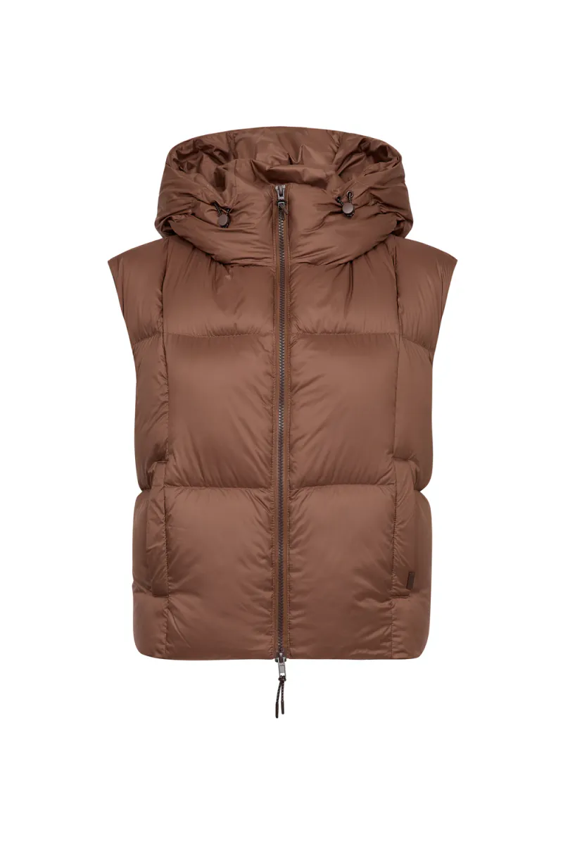 Kiara Tally Down Vest, Downtown Brown