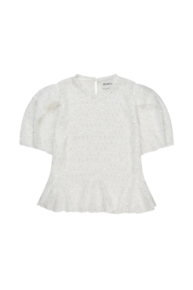 Brown Blouse, Ivory