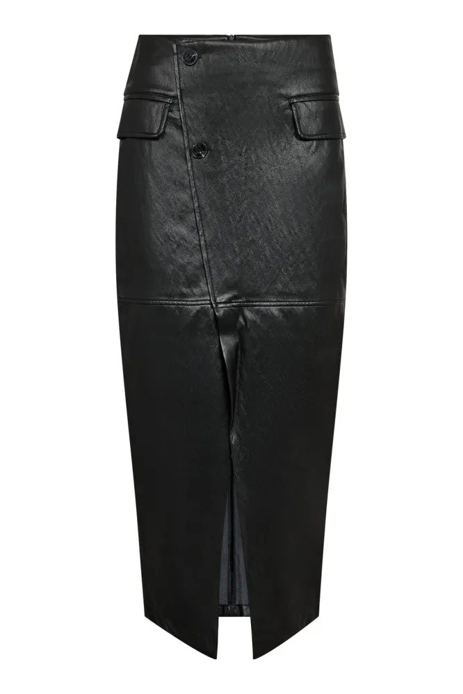 Gitt Asym Floor Skirt, Black